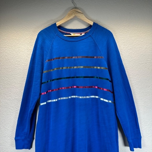 Boden Sweatshirt Mini Dress Womens Size 16/18R Long Sleeves Crew Neck TINY FLAW - Picture 5 of 16